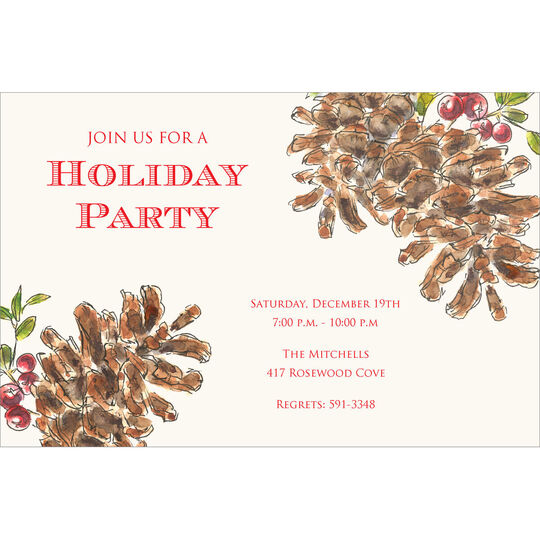 Pinecones Invitations